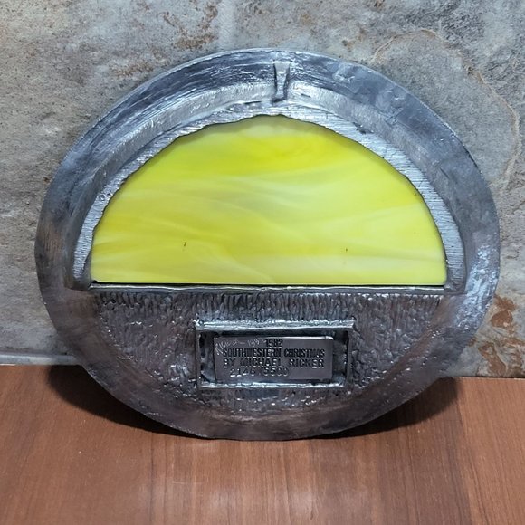 Vintage Pewter Plate Michael Ricker Southwestern Christmas 1982 - Picture 5 of 13